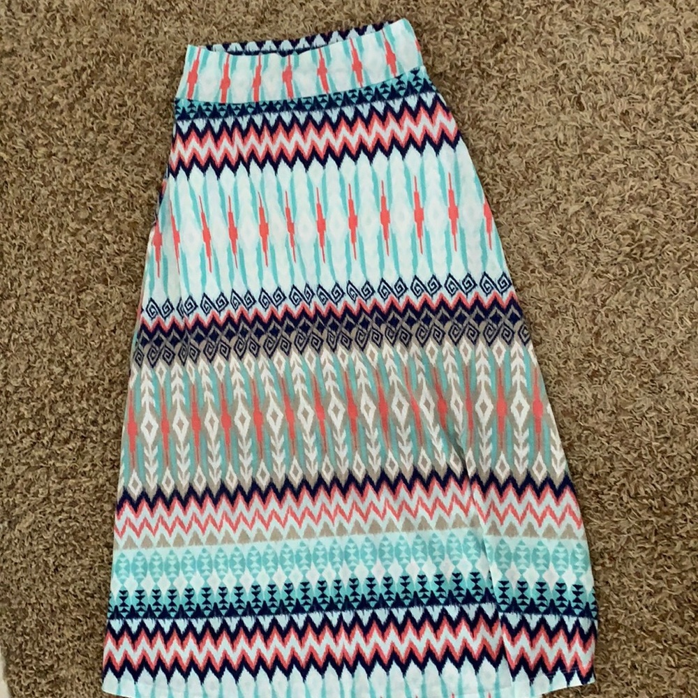 Chevron Maxi Skirt